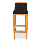 Banqueta Alta Rubi Veludo Base Fixa De Madeira - Pallazio - P