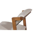 Banqueta Alta Santorini  - Avelã E Tecido Cru - Meu Móvel De