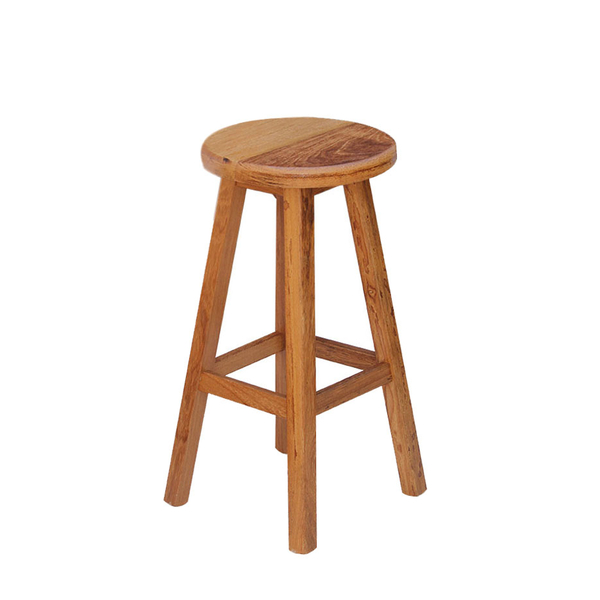 Banqueta Alta Sem Encosto Madeira Maciça Natural