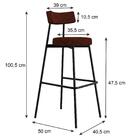 Banqueta Alta Stout Ae: 100 / Aa: 75cm