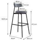 Banqueta Alta Stout Ae: 100 / Aa: 75cm