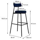 Banqueta Alta Stout Ae: 100 / Aa: 75cm C/02 Un.