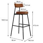 Banqueta Alta Stout Ae: 100 / Aa: 75cm C/02 Un.