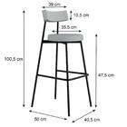 Banqueta Alta Stout Ae: 100 / Aa: 75cm C/04 Un.