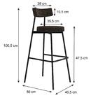 Banqueta Alta Stout Ae: 100 / Aa: 75cm C/04 Un.