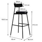 Banqueta Alta Stout Ae: 100 / Aa: 75cm Courino