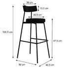 Banqueta Alta Stout Ae: 100 / Aa: 75cm Tecido