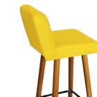 Banqueta Alta Suede Amarelo