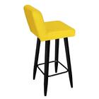 Banqueta Alta Suede Amarelo