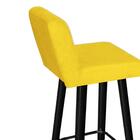 Banqueta Alta Suede Amarelo