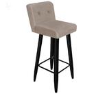 Banqueta Alta Suede Bege