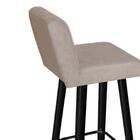 Banqueta Alta Suede Bege