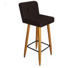 Banqueta Alta Suede Marrom