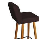 Banqueta Alta Suede Marrom