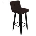 Banqueta Alta Suede Marrom