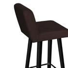 Banqueta Alta Suede Marrom