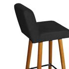 Banqueta Alta Suede Preto