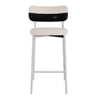 Banqueta Alta Tecido Sintetico Alloa Est. Branca