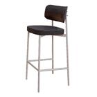 Banqueta Alta Tecido Sintetico Alloa Est. Branca