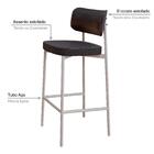 Banqueta Alta Tecido Sintetico Alloa Est. Branca