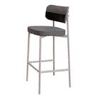 Banqueta Alta Tecido Sintetico Alloa Est. Branca