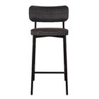 Banqueta Alta Tecido Sintetico Alloa Est. Preta