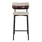 Banqueta Alta Tecido Sintetico Alloa Est. Preta