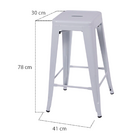 Banqueta Alta Tolix Iron Design Industrial Marrom