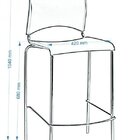 Banqueta Alta Unimóvel Cromado/vermelho