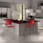 Banqueta Alta Unimóvel Cromado/vermelho