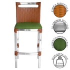 Banqueta Alta Vigor De Alumínio E Fibra Sintética