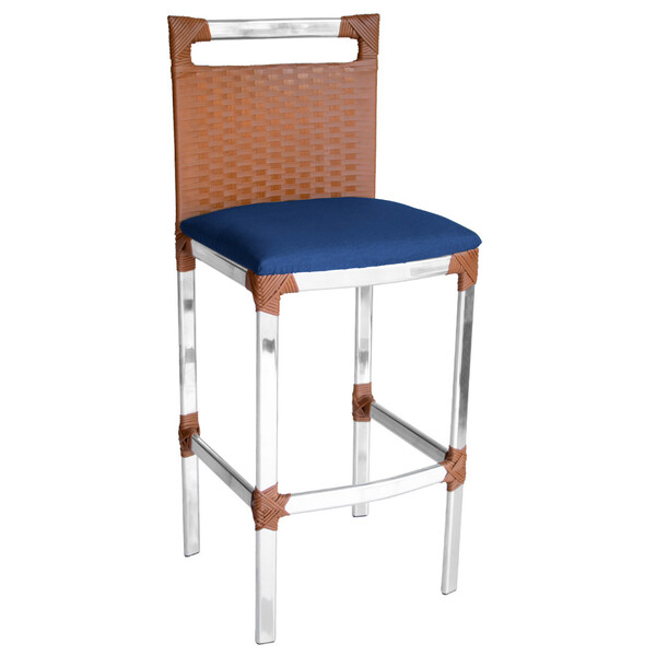 Banqueta Alta Vigor De Alumínio E Fibra Sintética