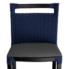 Banqueta Alta Vigor Em Alumínio E Corda Náutica Azul