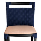 Banqueta Alta Vigor Em Alumínio E Corda Náutica Azul