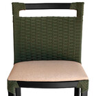 Banqueta Alta Vigor Em Alumínio E Corda Náutica Verde