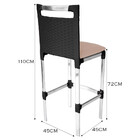 Banqueta Alta Vigor Em Alumínio E Fibra Sintética