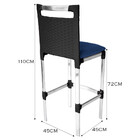 Banqueta Alta Vigor Em Alumínio E Fibra Sintética