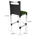 Banqueta Alta Vigor Em Alumínio E Fibra Sintética