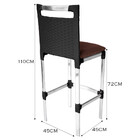 Banqueta Alta Vigor Em Alumínio E Fibra Sintética