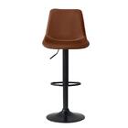 Banqueta Alta Vintage Estofada Com Base Giratória E Regulagem