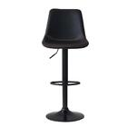 Banqueta Alta Vintage Estofada Com Base Giratória E Regulagem