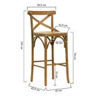 Banqueta Alta Xisto Madeira Maciça Natural