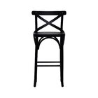 Banqueta Alta Xisto Madeira Maciça Preto