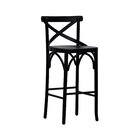 Banqueta Alta Xisto Madeira Maciça Preto