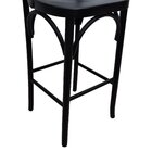 Banqueta Alta Xisto Madeira Maciça Preto