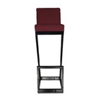 Banqueta Alta Z Base De Ferro Suede Marsala - D'classe Decor