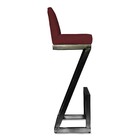 Banqueta Alta Z Base De Ferro Suede Marsala - D'classe Decor