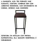 Banqueta Altas Mesa Bistrô Gourmet Varanda Cozinha Bar Marrom