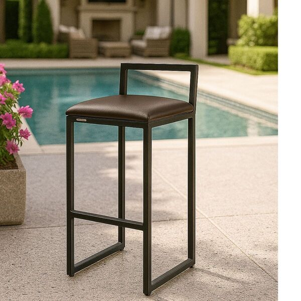 Banqueta Altas Mesa Bistrô Gourmet Varanda Cozinha Bar Marrom