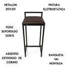 Banqueta Altas Mesa Bistrô Gourmet Varanda Cozinha Bar Marrom